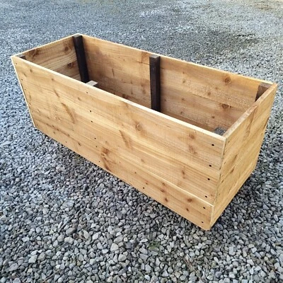 Large Planter Box Garden Wooden Trough Veg Wood Flower Boxes 6 SIZES AVALIABLE