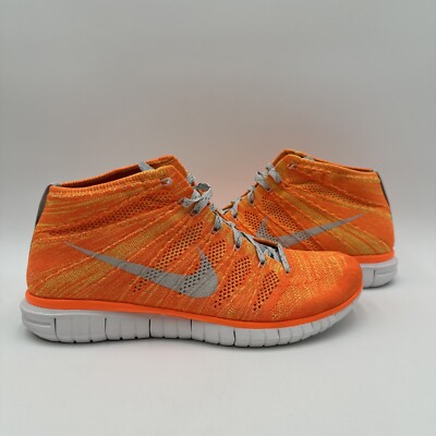 Nike Free Flyknit Chukka Total Orange 2014 Size 12 Used
