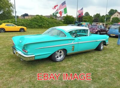 PHOTO  1958 CHEVROLET BEL AIR IMPALA SPORT COUPE 6.3 LITRE V8 ENGINE AT THE BRIS