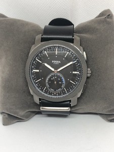 Fossil FTW1166 Men's Black Leather Analog Black Dial Hybrid Smart Watch QB92 4053858961142 | eBay