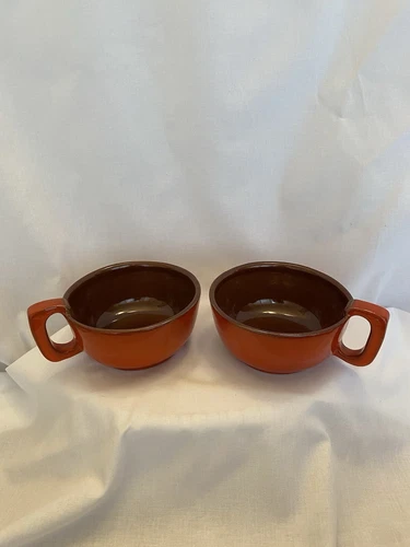 Frankoma Lazy Bones Flame Soup/ Cereal Bowl with Handle (#4SC)