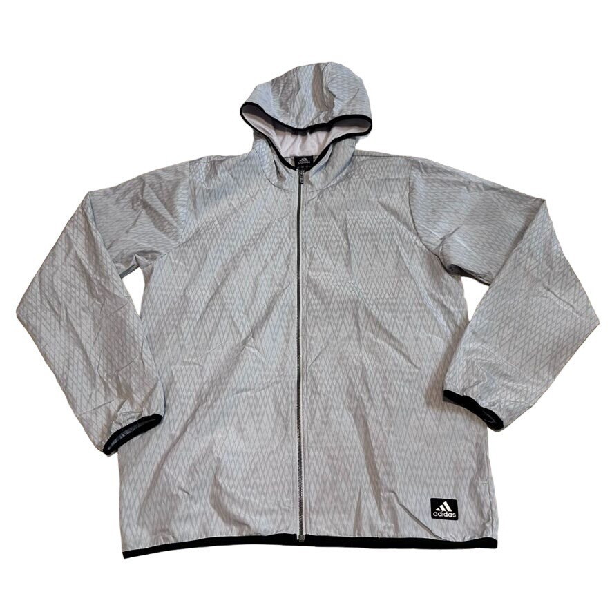 Adidas Lightweight SAMPLE Jacket Grey Geometric P… - image 1