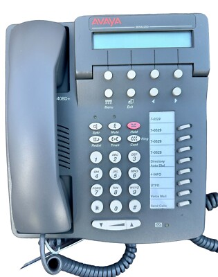 [4x] AVAYA 6408D+ Business Landline Digital Telephone with 8 Programmable Button