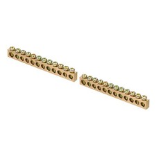 2 Pcs Ground Bus Bar 12 Positions Brass Terminal Grounding Bar