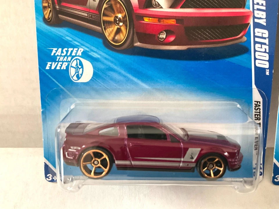 Hot Wheels MÁS RÁPIDO QUE NUNCA - 07 Ford Shelby GT500 ¡Lote! #138 2010 rojo y azul Foto 2 de 4
