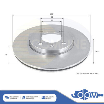 Fits VW Polo Lupo Golf Caddy Scirocco Seat Arosa Brake Disc Front DPW #1