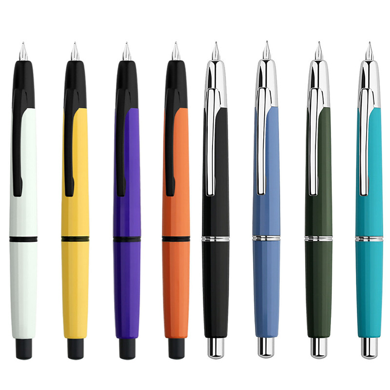 New Majohn A2 Fountain Pen Resin Press Retractable EF Nib Writing