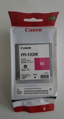 original canon PFI-102M ipf510 ipf600 ipf605 ipf610 ipf700 canon pfi 102 magenta