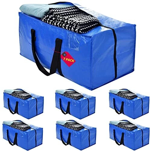 7pack Heavy Duty Extra Large Moving Bags W/ Reinforced Handles