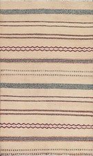 Striped Tribal Gabbeh Kashkoli Oriental Hand-knotted Area Rug Wool Carpet 3'x5'