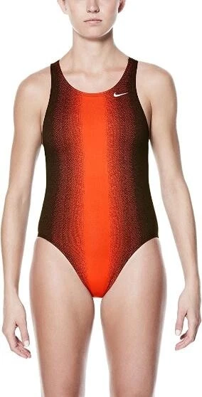 Nike Maillot de Bain Fastback one piece, Femme - 845 (Équipe Orange/ Black) - Photo 1/3