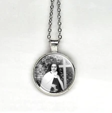 St Therese Of Lisieux Little Flower Picture Pendant Cabochon Saint Photo Jewelry