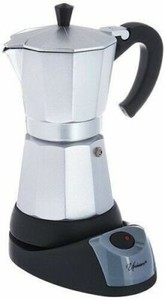 Uniware 89501-6 6 Cups Electric Bialetti Moka Espresso Maker - Silver