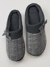 Totes Toasties Women's Memory Foam Slippers Sz. L 8-9 Heather Gray