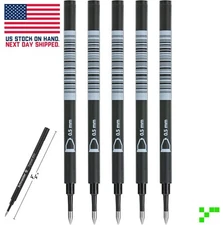 5 pcs. Schneider Topball 850 Pen Refills Roller Ball Fine Ball Point .5mm Black
