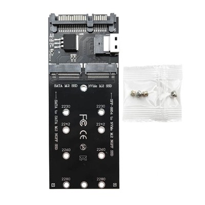 M2 SSD Adapter M.2 SATA Ngff SSD zu SATA + M2 NVME SSD zu SFF-8654 Konverte4411