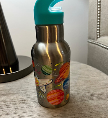 Crocodile Creek Solar System Stainless Steel Water Bottle Toddler Kids 13.3 oz
