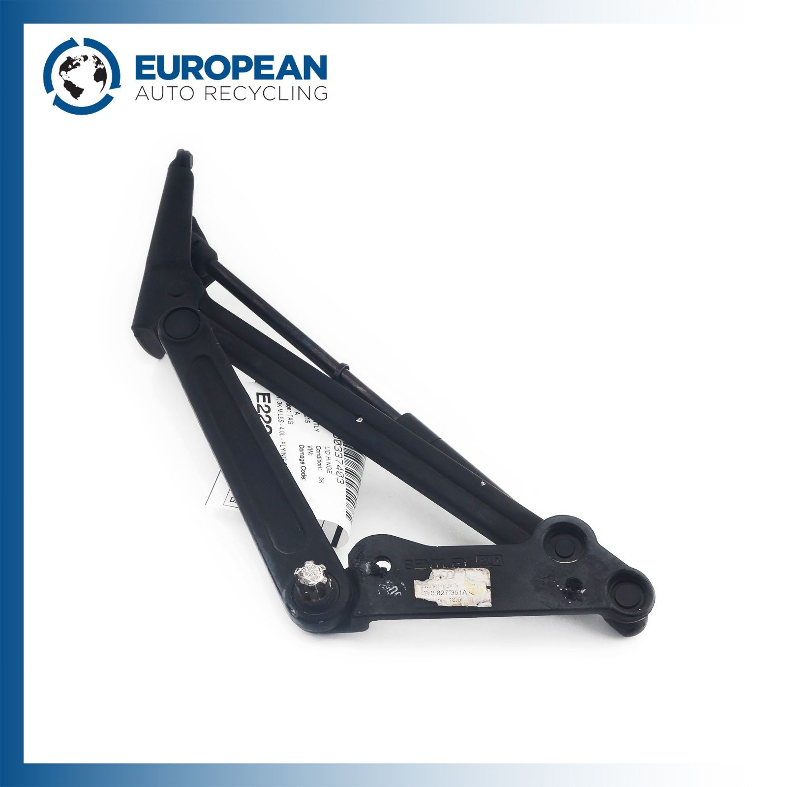 13-16 BENTLEY FLYING SPUR Left Drivers Side Rear Lid Hinge - 3K MILES 3Y0827301A