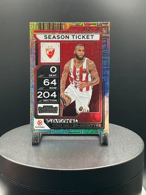 2025-26 Panini Contenders EuroLeague #7 Codi Miller-McIntyre, Crvena Zvezda Meri