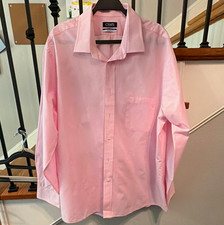 Chaps Essentials Wrinkle Free Pink Dress Shirt 2XL 16.5 34/35 Regular Fit