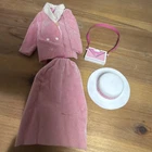 Vintage 1984 Barbie Day To Night #7929 Pink Jacket Skirt Purse Accessories