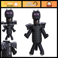 Inflatable Ender Dragon Costume for Kids - Minecraft Halloween Outfit, Size 7-8
