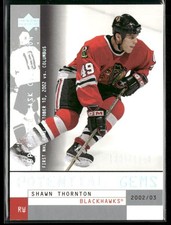 2001-02 SPx Rookie Exchange Shawn Thornton /1250 #R7 Chicago Blackhawks