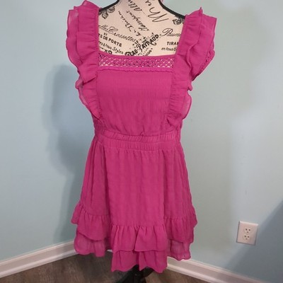 BETSEY JOHNSON smocked pink ruffle minu dress medium | eBay BETSEY JOHNSON smocked pink ruffle minu dress medium | eBay