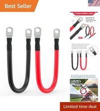 1/0 AWG Gauge Battery Cable Power Inverter Cables with 3/8 Inch lugs for Sola...
