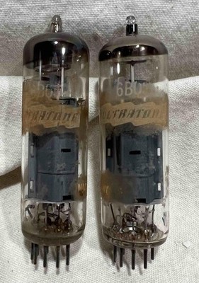 Pair of Matched Ultratone German EL84 6BQ5 Tubes TV-7 Tested Strong Philips?