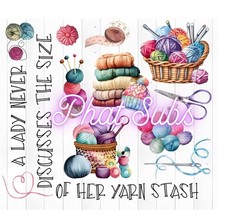 20oz Sublimation Tumbler Wrap Yarn Stash Ready To Press Heat Transfer