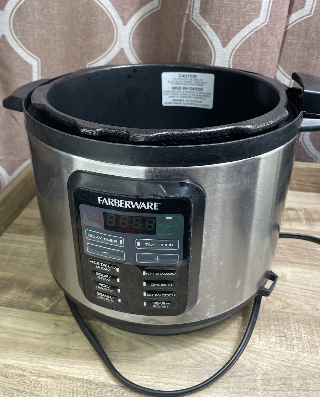 Pressure Cooker FARBERWARE Base Motor WM-CS6016WP 6 Qt Digital 7-1 Programmable