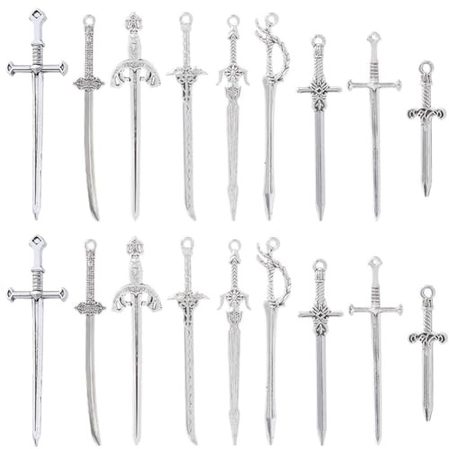 Breloque Couteau et Épée en Argent pour Personnaliser vos Bijoux Gothiques