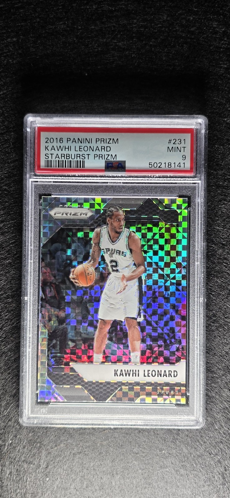 2016-17 Panini Prizm #231 Kawhi Leonard Starburst Prizms PSA 9