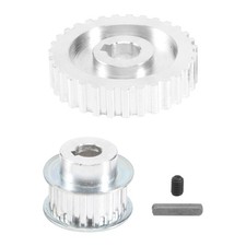 2Pcs Metal Synchronous Pulley Gear Motor Belt Gear Drive Wheel Gear S/N2836