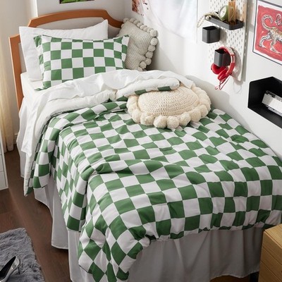 Bedsure Twin/Twin XL Comforter Set - Twin Extra Long Comforter Set, Checkered
