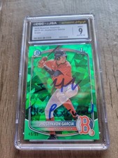 Jhostynxon Garcia Signed 2025 Bowman Baseball Card #BCP43 CGC JSA Red Sox /99