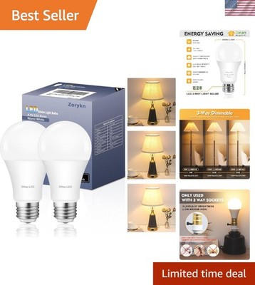 3000K Warm White 3-Way Energy Saving LED Bulbs - Perfect for Reading & Relaxing