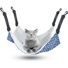 Pet Hammock for Cage Reversible Cat Hanging Hammock Soft Hanging Bed for Cats
