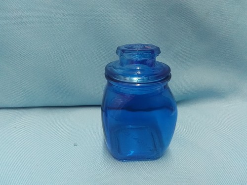 Cobalt Apothecary Jar Starburst Lid - Picture 1 of 5
