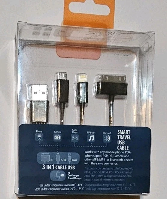 Reiko1.01.0 out of 5 stars(2)Reiko Trio USB Data Cable for iPhone In black. - Image 4 of 4