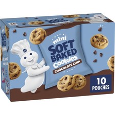 Pillsbury Mini Soft Baked Cookies, Chocolate Chip, Snack 10 count Pack of 1