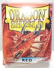 Dragon Shield 100 Protective Sleeves - Red