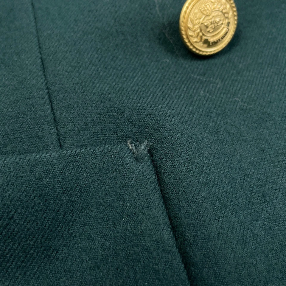 Blazer Blazer Chaqueta Doble Pecho Parche Logo Burberrys Cabello Verde Mujer Foto 4 de 4