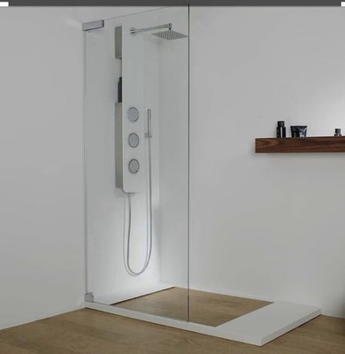 Porcelanosa Attica Chrome Glass Shower Panel 