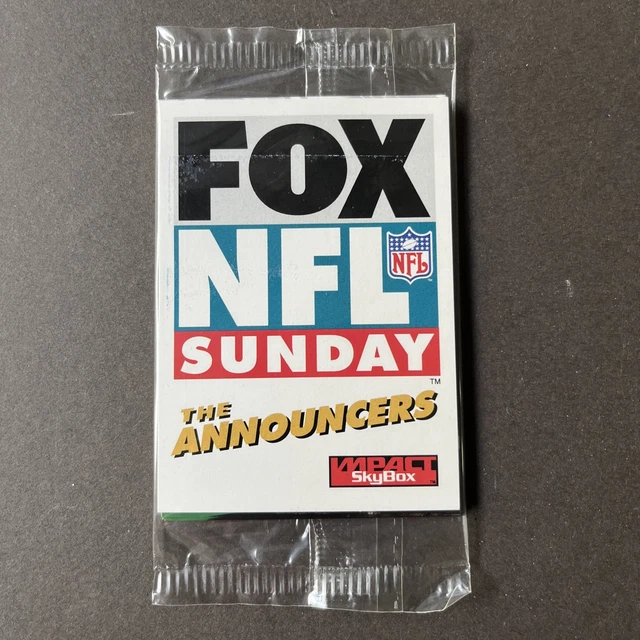 1995 Skybox Fox NFL Sunday The Announcers SEALED Set John Madden Joe Buck Rookie