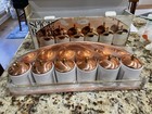 Vintage Benjamin & Medwin Spice Rack Porcelain Copper Lids - Portugal