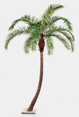 artplants Künstliche Phönix Palme, gebogener Stamm, Deluxe, 390cm