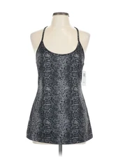 H By Halston Women Silver Sleeveless Top L