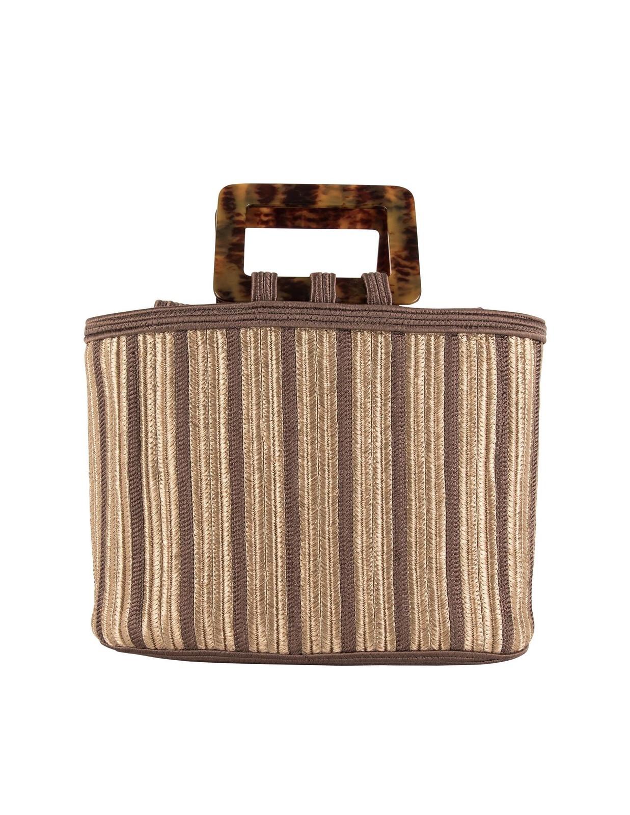 Borsa tote Yves Saint Laurent vintage primi anni 90 beige e tortora passamaneria